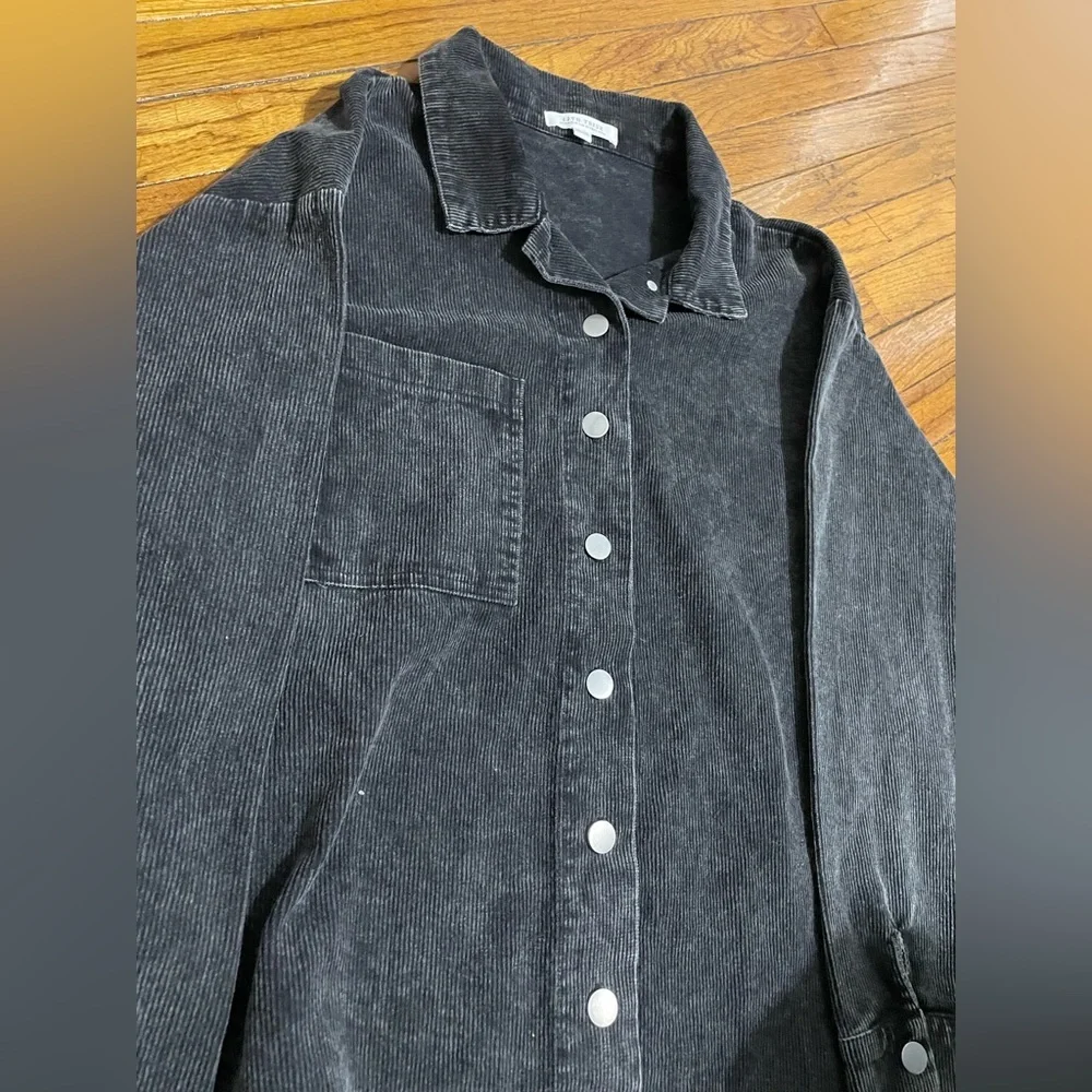 12th Tribe Corduroy Workwear Cabincore Shacket - one size - Picture 4 of 5